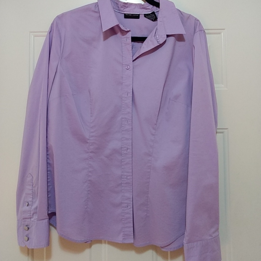 Button down stretchy shirt